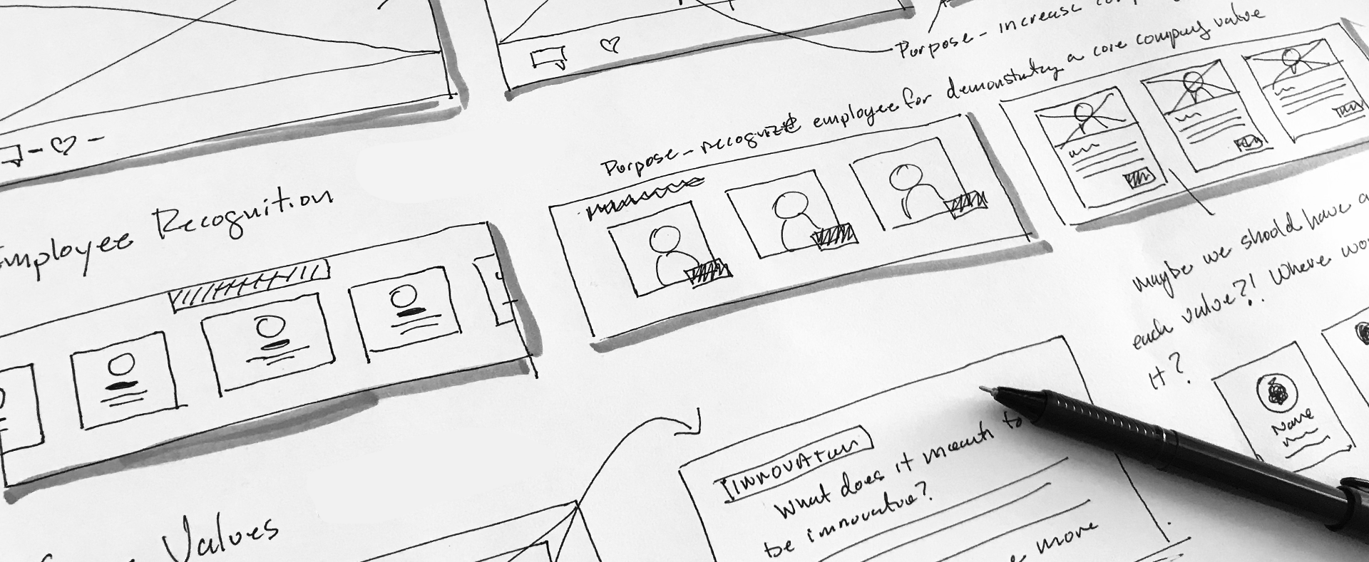 Sketchy wireframes